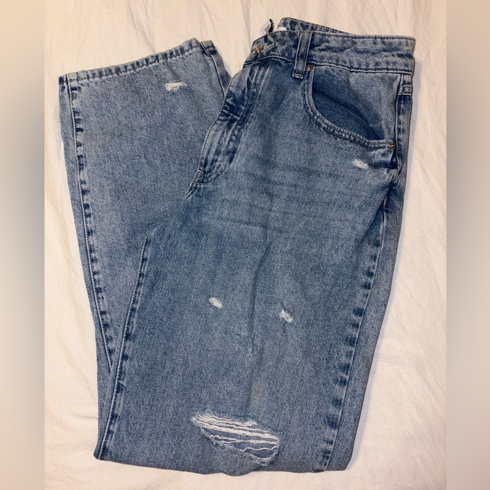 Forever 21 Distressed Blue Jeans